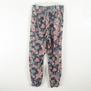 ANTHROPOLOGIE Anisa Floral Corduroy High Rise Elastic Waist Joggers, Size XS